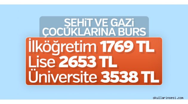 18 bin şehit ve gazi çocuğuna eğitim yardımı