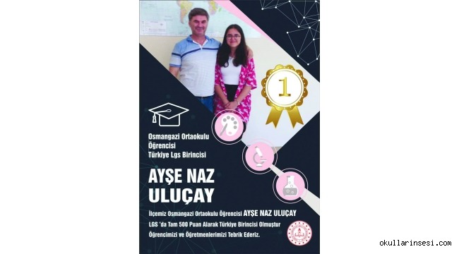 Hadımköy Osmangazi Ortaokulu`ndan  LGS Sınavı`nda büyük başarı