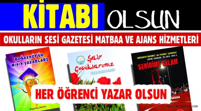 Öğrenciler yazar olsun, sınıfınıza ait kitabınız olsun...