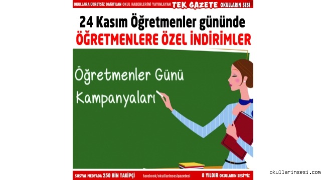 ÖĞRETMENLERE ÖZEL İNDİRİMLER 