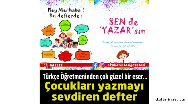 ÇOCUKLARA YAZMAYI SEVDİREN DEFTER