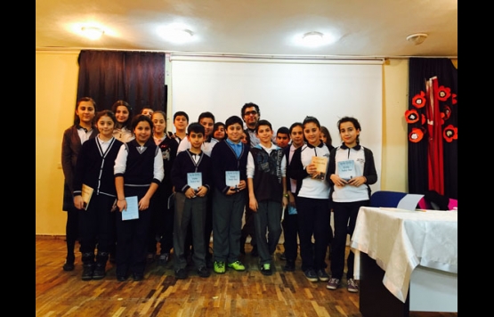 Yazarlar Okullarda Projenin Mimarı Yusuf Çopur öğrencilerle buluştu