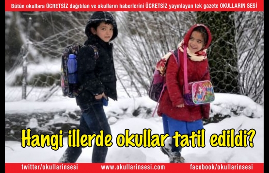 Hangi illerde okullar tatil edildi?