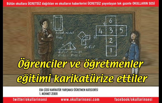 Öğrenciler ve öğretmenler eğitimi karikatürize ettiler