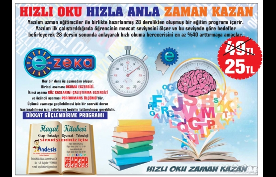 Hızlı oku, hızlı anla,zaman kazan. Öğrenciler %40 daha hızlı okur