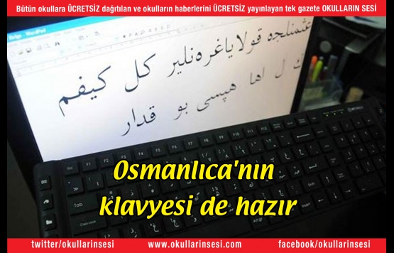 Osmanlıca`nın klavyesi de hazır