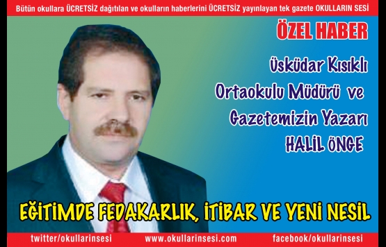 Halil Önge: Eğitimde fedakarlık, itibar ve yeni nesil