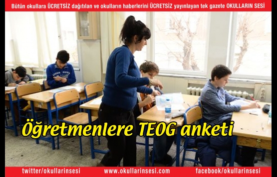 Öğretmenlere TEOG anketi