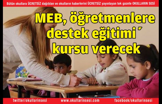 MEB, öğretmenlere destek eğitimi kursu verecek