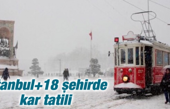 İstanbul dahil 18 ilde Perşembe günü okullar tatil