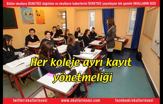 Her koleje ayrı kayıt yönetmeliği