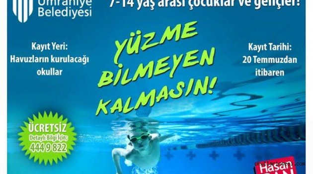 ÜMRANİYE BELEDİYESİ ÜCRETSİZ YÜZME KURS KAYITLARI BAŞLADI!